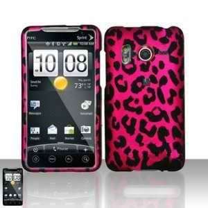HTC Inspire 4G Rubber Touch Hot Pink Leopard Premium Design Hard Cover 