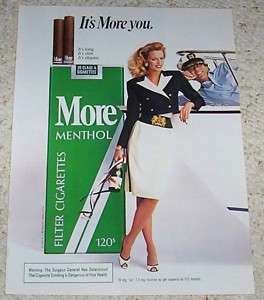 1983 More Cigarettes LADY champagne boat launching AD  