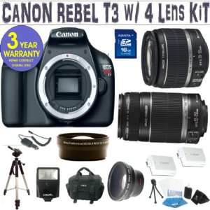  NEW CANON REBEL T3 (EOS 1100D) w/ CANON 18 55 IS LENS + CANON 55 250 