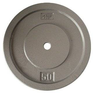 Cap Barbell Free Weights Gray Standard Plate (50 Pounds)