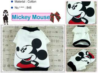 Small Dog Clothes Disney Costume Mickey Mouse Shirt,846  