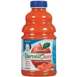Gerber Harvest Juices 100 Juice Apple Carrot Blend   6 Pack