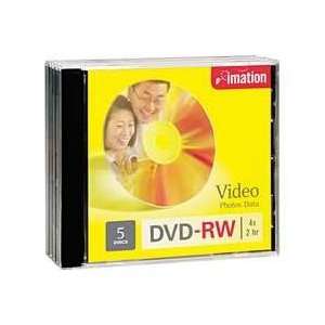  Dvd rw Disc,4.70 Gb,120 Min,4x,pk 5   IMATION Electronics
