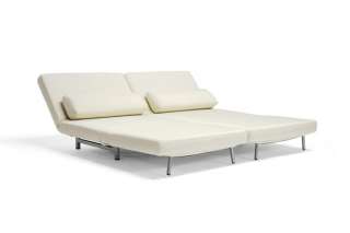 Cream Modern Convertible Sofa Bed Daybed Swivel Chair Stella Baxton 