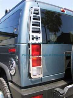 STAINLESS STEEL REAR LIGHT GUARDS COVERS HUMMER H2  