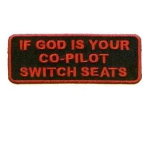   God is Your Co Pilot Switch Christian Biker Patch 