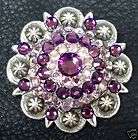 RHINESTONE CRYSTAL CONCHO SADDLE BERRY CONCHOS 1 1/2  