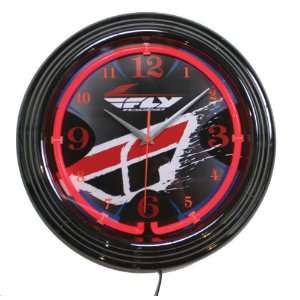  Fly Racing Wall Clock   Black/Red XF360 CLOCK Automotive