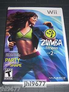 Nintendo Wii Zumba Fitness 2 Exercise Dance Game Only NEW  