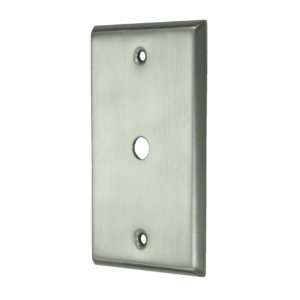   Chrome Solid Brass Coaxial Cable Switch Plate Cover