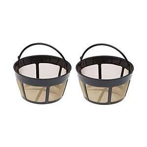  BASKET SHAPED 2PC PERMANENT COFFEE FILTER 