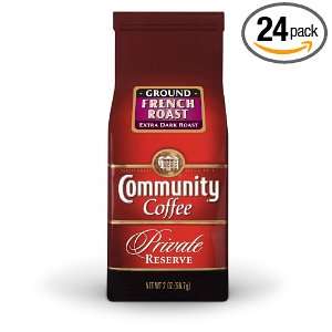 Community Coffee Ground Coffee, French Roast, 2 Ounce Bags (Pack of 24 