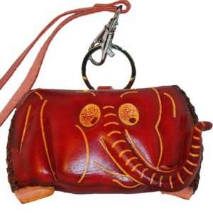 Genuine Leather Change/coin Purse. Elephant Pattern. A Unique Leather 