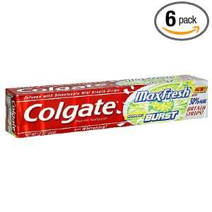 Colgate Max Fresh Fluoride Toothpaste, Sperrmint Burst , 5.8 Ounces 