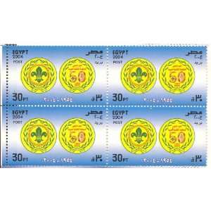 Collectible Egyptian Boy Scout Stamps Block of 4 MNH 50th Anniversary 