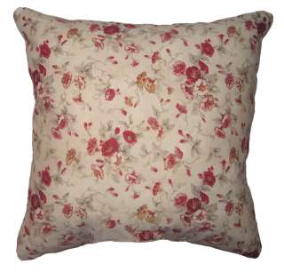   Vintage Fairhaven Rose Lumbar or Square Decorative Throw Pillow  