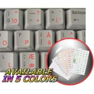   KEYBOARD STICKERS WITH RED LETTERING FOR DESKTOP, LAPTOP AND NOTEBOOK