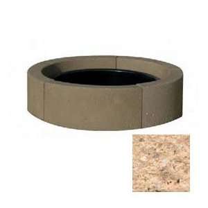  44 Dia. Concrete Fire Ring, Weather Stone Cream Patio 