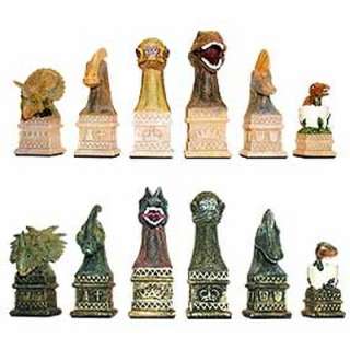 NEW Dinosaur Chess Pieces Board NOT Included T Rex Dino  
