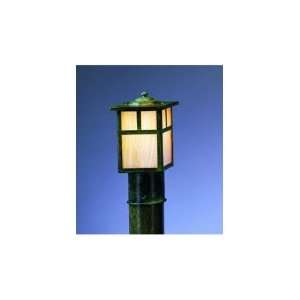   RC Mission 1 Light Outdoor Post Lamp in Raw Copper with Frosted glass