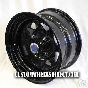 Volkswagen Wheels 4x130 Black 15x7 VW 3.75 backspace Powdercoated 