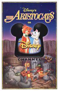 Aristocats Disney Channel One Sided Orig Movie Poster  