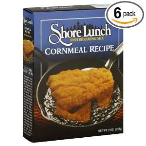 Shore Lunch Breading Mix Cornmeal Recipe, 9 Ounce (Pack of 6)  