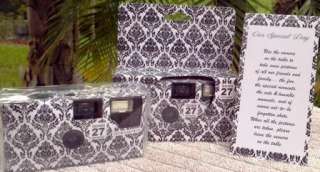 20 DAMASK disposable wedding cameras, 35mm, 27 exp, NEW  