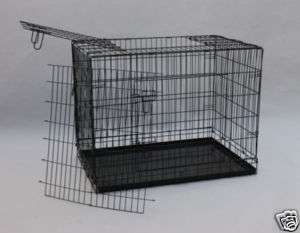 48 3 Doors Folding Dog Crate Cage Kennel w/o Divider 814836010122 