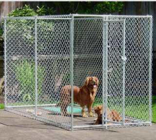 New Chain Link Dog Kennel Enclosure Pen 5x 10 x 6 High Galvanized 