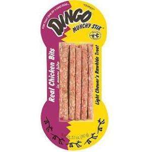 Dingo Munchy Stix 100 Pk Dog Treat Bone Chicken Rawhide  