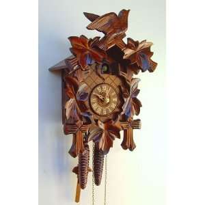 Cuckoo Clock, Leaf & Bird, Almond Stain Model #90/7