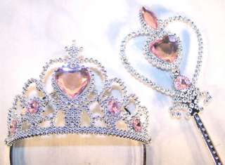 PRINCESS TIARA WAND SET dressup girls crown costume  