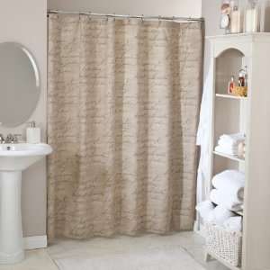  Pen Pal Parchment Shower Curtain Size   72L x 72W in 
