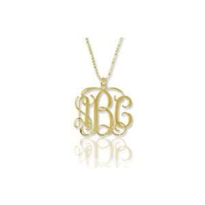   Sterling Silver Monogram Necklace 22   Custom Made with any name