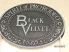 BLACK VELVET, SPIRIT OF PRO•RODEO Belt buckle 1979© NICE PRE OWNED 
