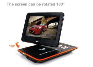 NEW 9.5 TFT Portable EVD DVD CD Player with Analog TV SD USB Slots 