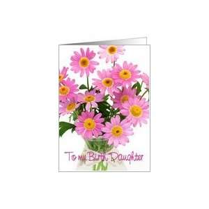  Birth Daughter Birthday Card   Pink Floral Abundance Card 