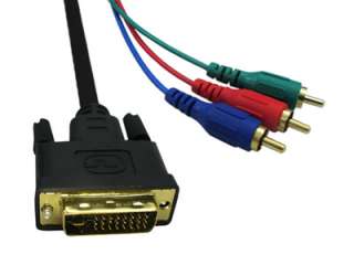 5ft 5 FEET DVI Male to Male Component Video Cable 3 RCA RGB for 
