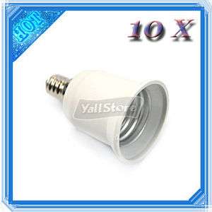 10 x E12 to E27 Candelabra Bulb Lamp Socket Adapter  