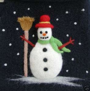 NEEDLE FELTED SNOWMAN PATTERN~ FUN AND EASY TO CREATE  