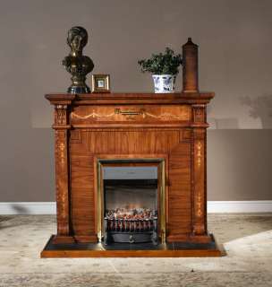 Sandalwood Classic Grecian Electric Heater Fireplace  