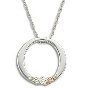  Black Hills Silver Diamond Circle Necklace (.05TW 