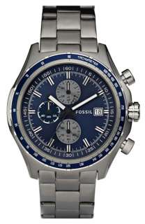 Fossil Blue Dial Chronograph Bracelet Watch  
