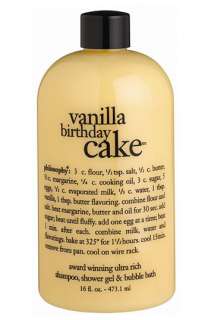   vanilla birthday cake shampoo, shower gel & bubble bath  