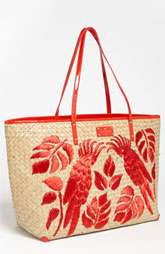 New Markdown kate spade new york harmony embroidered straw tote Was 