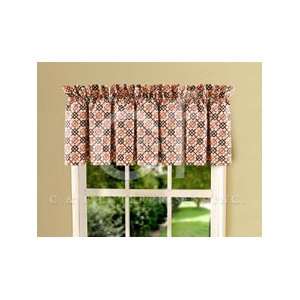  80 x 15 Valance, Shabby Chic Brown Tile