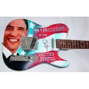 Barack Obama Autographed Signed Amazing USA President Guitar