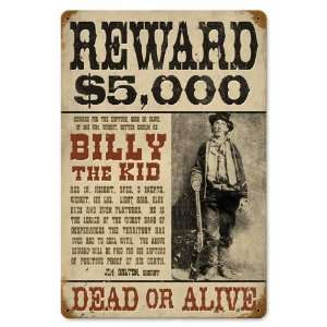  Reward Dead or Alive Billy The Kid Sign
