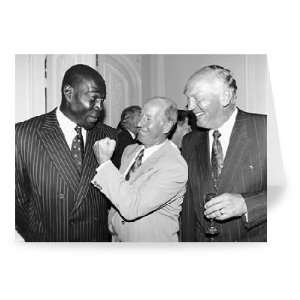 Frank Bruno,Bobby Charlton and Henry Cooper   Greeting Card (Pack of 2 